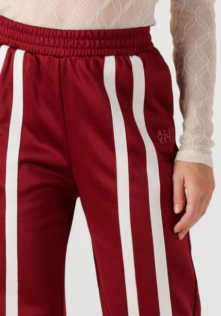 Bordeaux ALIX THE LABEL Wijde broek LADIES KNITTED TRAINING SWEAT PANTS - large