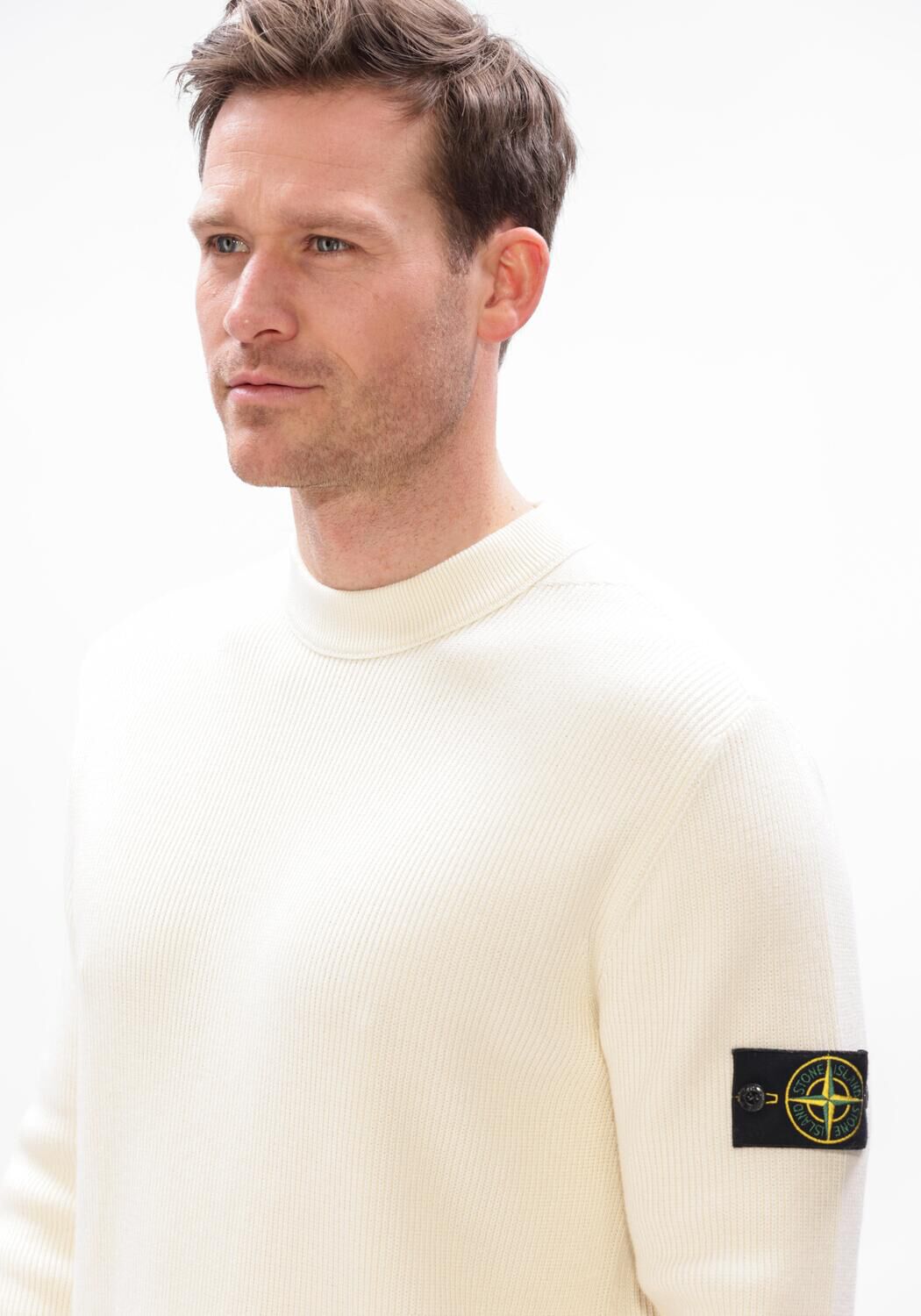 Creme STONE ISLAND Trui CREW NECK S00D8 - large