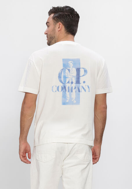 Witte CP COMPANY T-shirt 30/1 JERSEY COMFORT LOGO T-SHIRT - large
