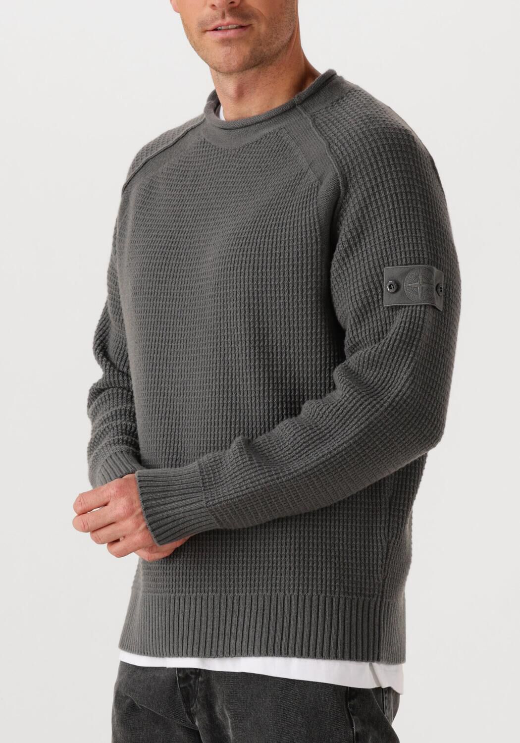Donkergrijze STONE ISLAND Trui CREW NECK - large