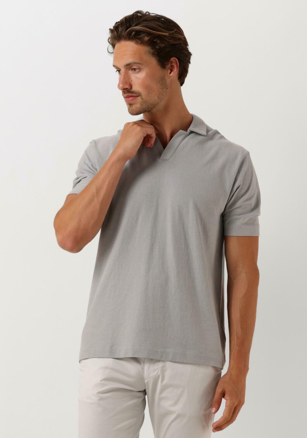 Drykorn Polo Heren Benedickt 520179, Maat: S, Kleur: Lichtgrijs