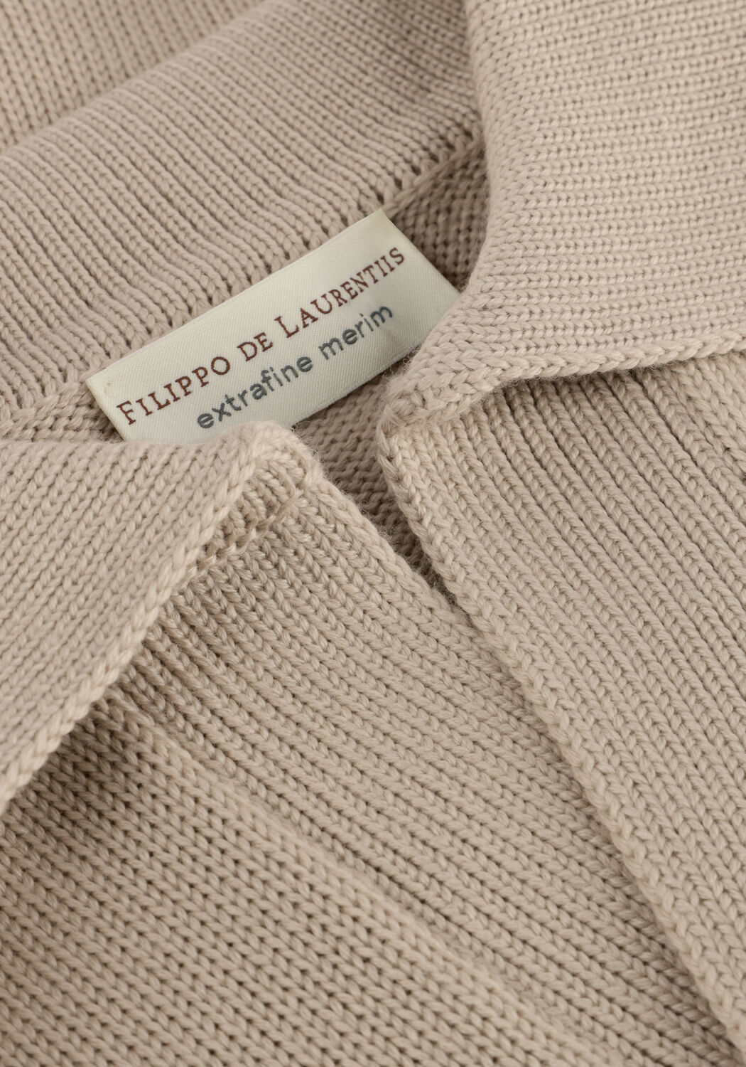 Zand FILIPPO DE LAURENTIIS Trui POLO SKIPPER ML MERINO E FINE - large