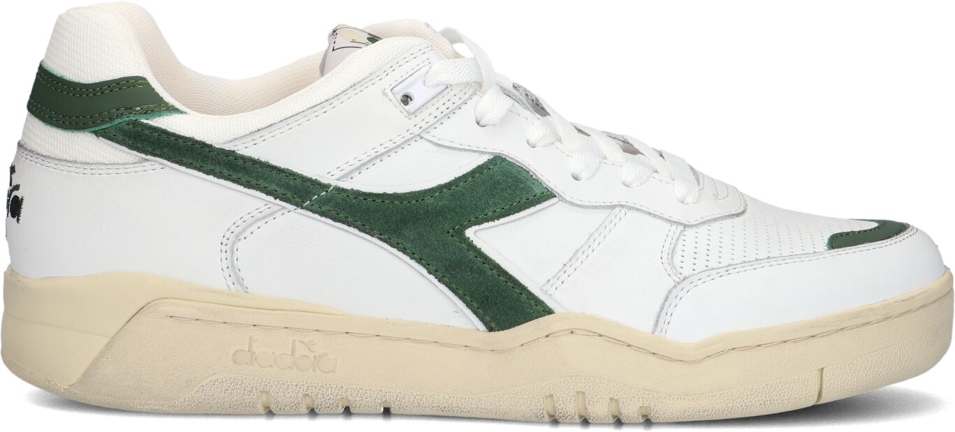 Diadora Lage Sneakers Heren Led Combi Sneaker, Maat: 41, Materiaal: Leer, Kleur: Groen