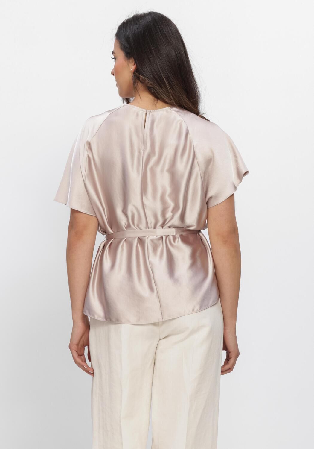 Beige NATAN Top TOP SHORT SLEEVED TOP - large