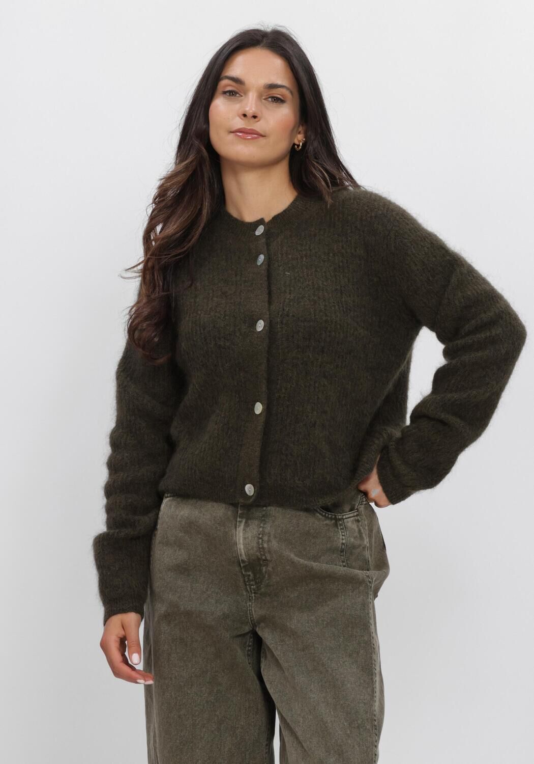 Second Female Second Female Vest Dames Andrea Knit Rib Ls Cardigan