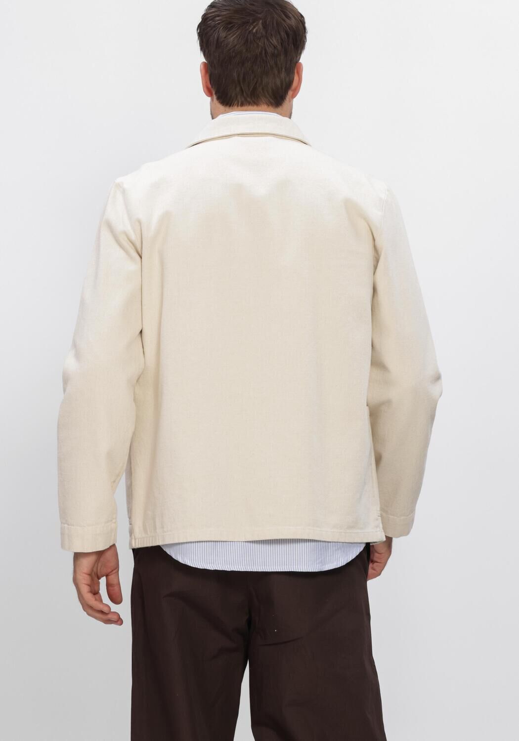 Ecru APC Overshirts VEST KERLOUAN BRODEE - large