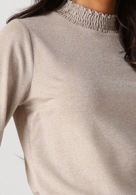 Beige SUMMUM Trui SMOCKED TOP FINE LUREX JERSEY - large