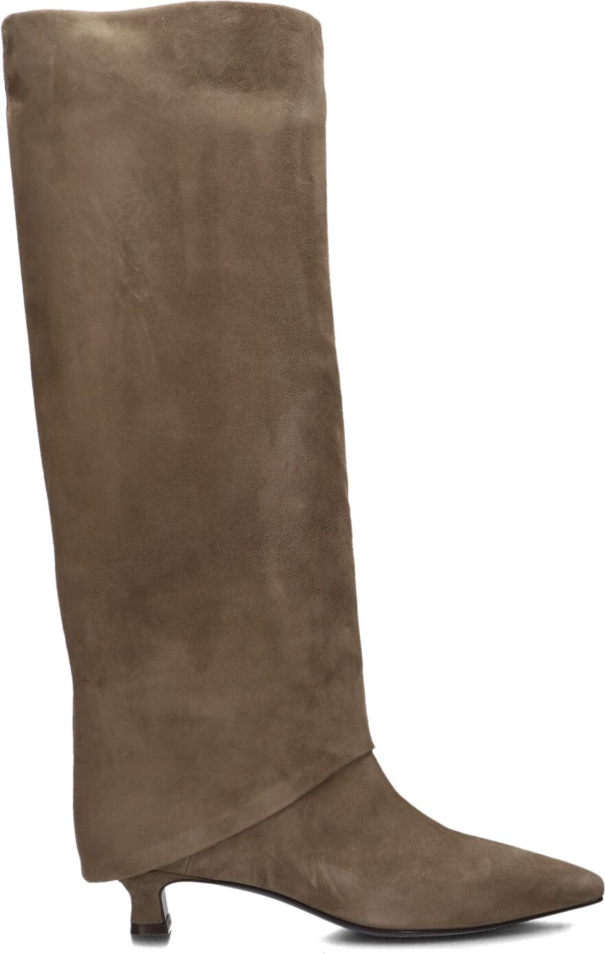 Lina Locchi Hoge Laarzen Dames Br301, Maat: 40, Materiaal: Suède, Kleur: Taupe