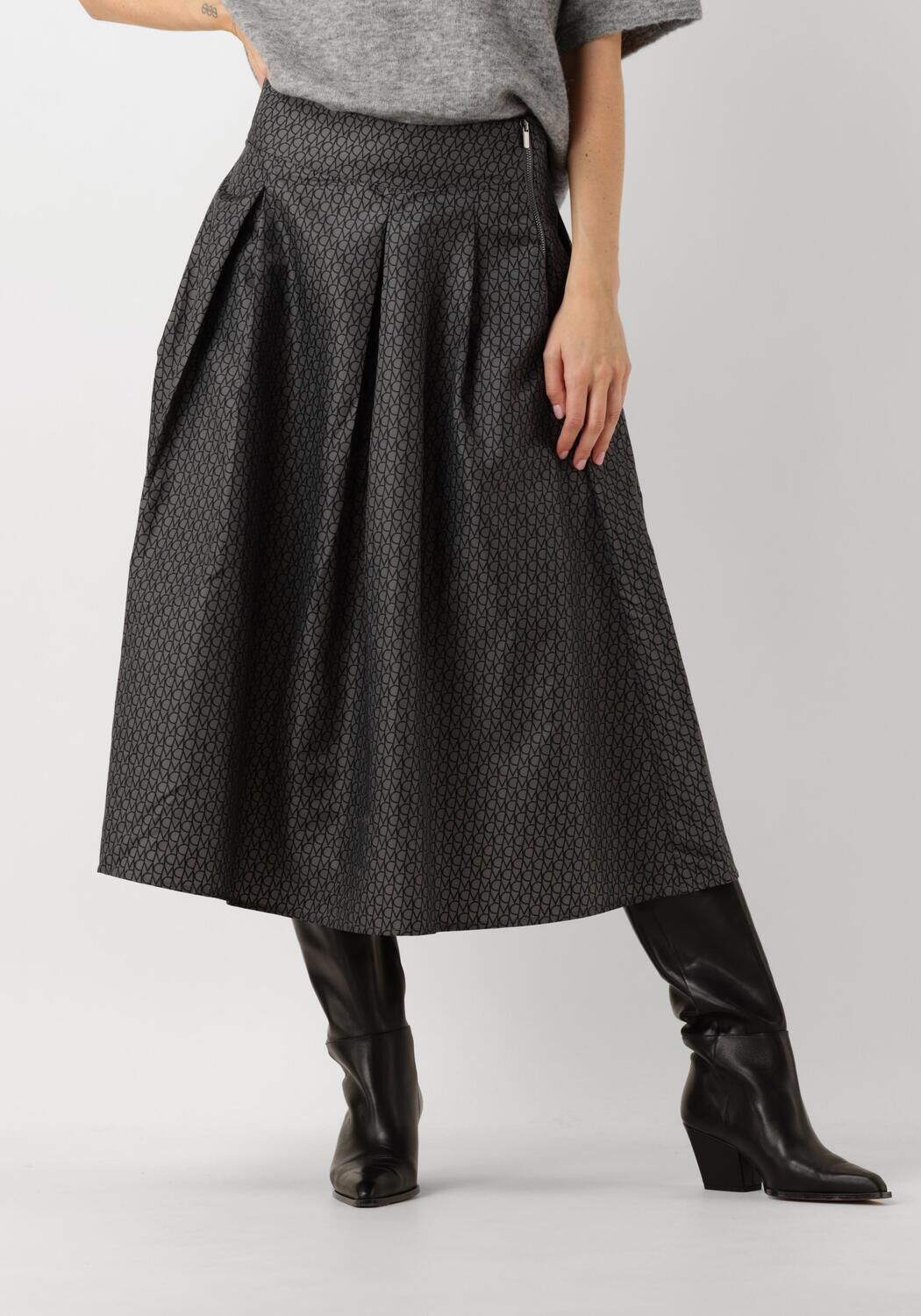Copenhagen Muse Midirok Dames Cmsimi-skirt, Maat: M, Kleur: Grijs