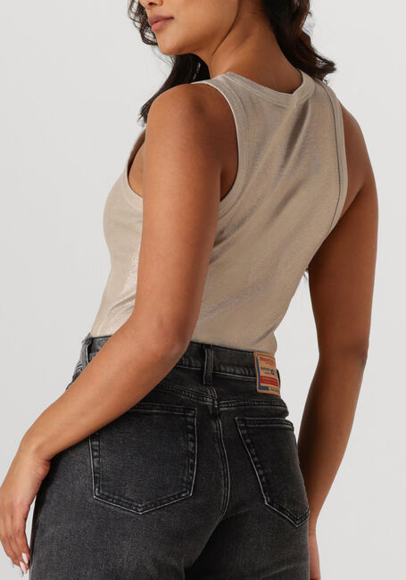 Beige SUMMUM Top RIB TANKTOP COTTON RIB - large