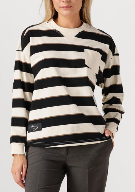 Multi HAUTE L'AMITIÉ Top VERONICA STRIPE TEE SWEAT - large