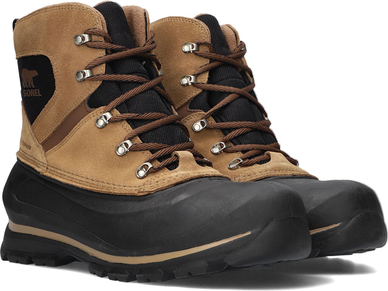 Sorel Veterboots Heren Buxton Lace Wp, Maat: 41,5, Materiaal: Suède, Kleur: Cognac