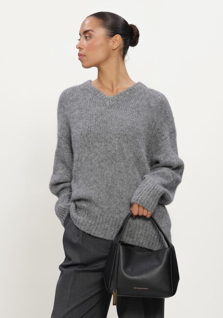 Grijze FILIPPA K Truien/vesten HAIRY ALPACA V-NECK SWEATER - large