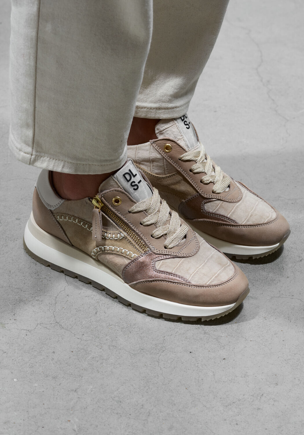 Beige DL SPORT Sneakers 6340 - large