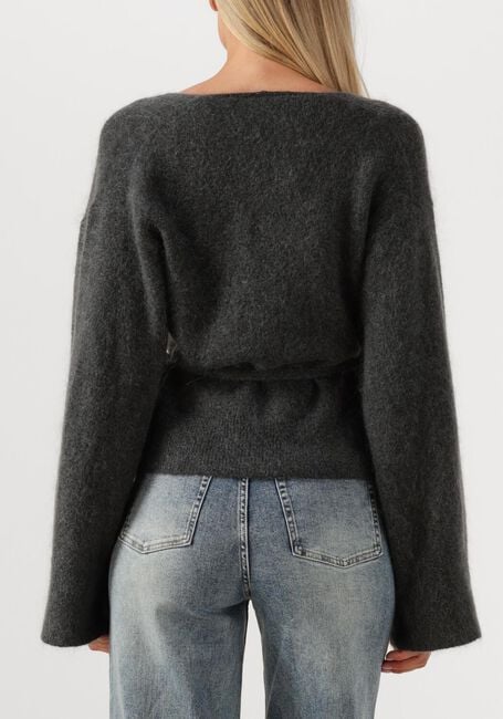 Grijze SECOND FEMALE Vest BROOK KNIT WRAP CARDIGAN - large