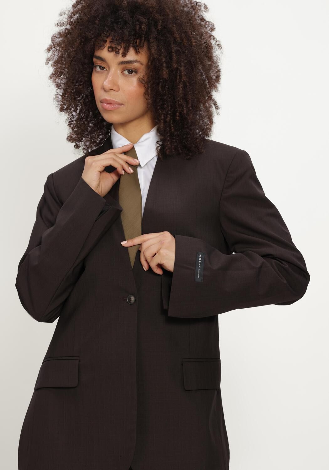Bruine HERSKIND Blazer CLARISSA REGULAR FITTET BLAZER - large