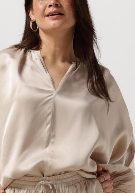 Beige RESORT FINEST Blouses SATIN BALLOON BLOUSE - large