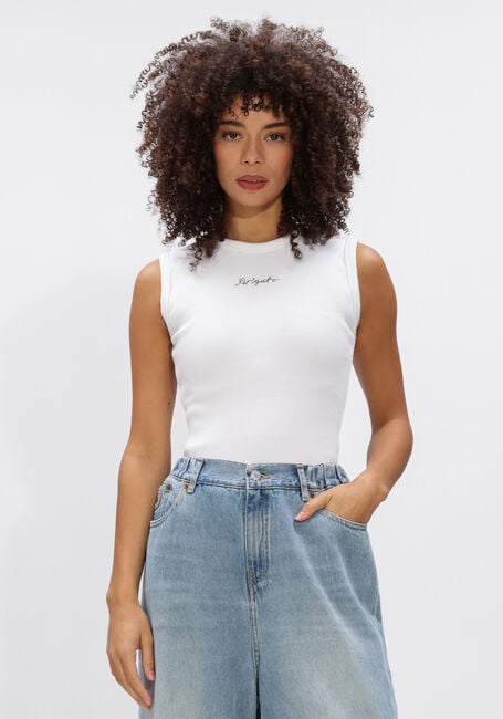 Witte AXEL ARIGATO Truien/vesten SCOOP RIBBED TANK - large