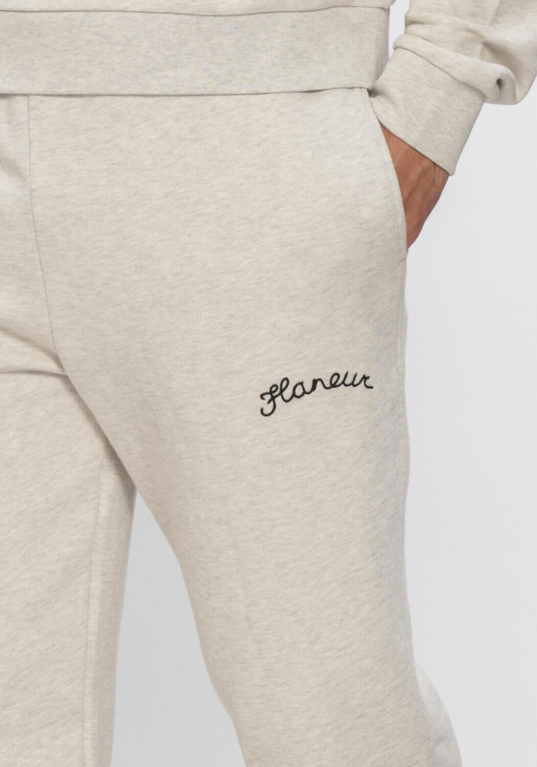 Grijze FLANEUR Joggingbroek SIGNATURE SWEATPANTS - large