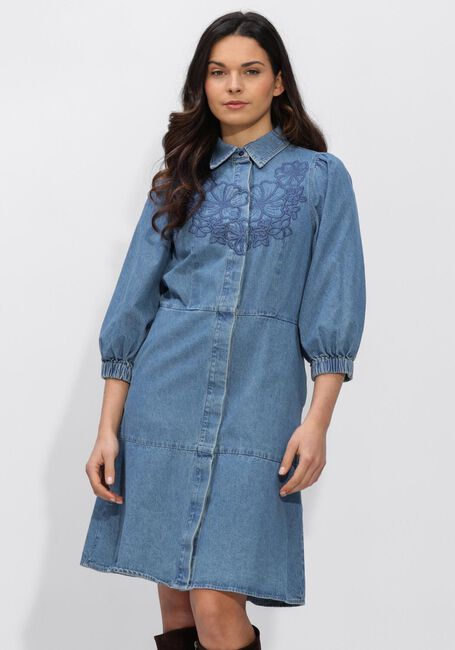 Blauwe SECOND FEMALE Mini jurk CORNELIA DENIM TUNIC DRESS - large