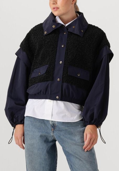 Zwarte ULLA JOHNSON Teddy jas AIDAN TEDDY FLEECE JACKET - large