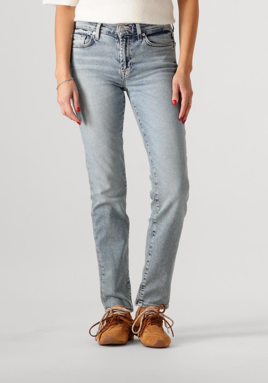 7 for all Mankind Slim Fit Jeans Dames Roxanne Amuse Me, Maat: 26, Kleur: Blauw