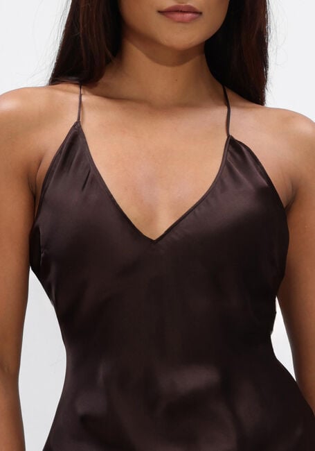 Bruine ANINE BING Jurken LAUREL DRESS DEEP BROWN - large