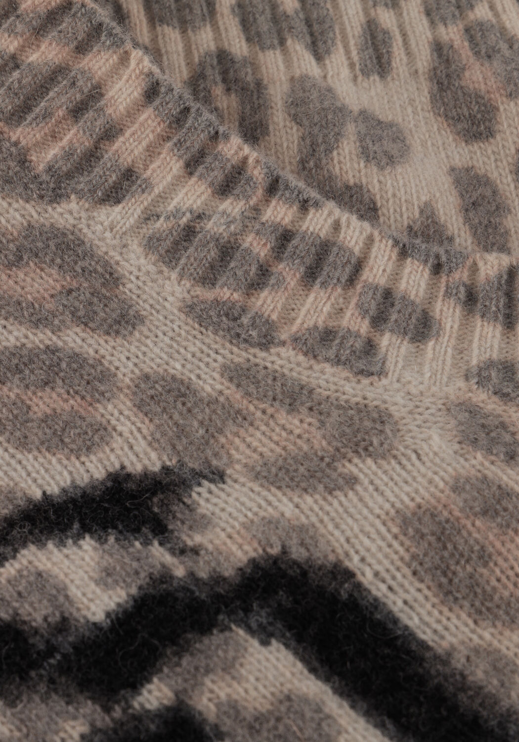 Beige GANNI Trui GRAPHIC WOOL VEST - large