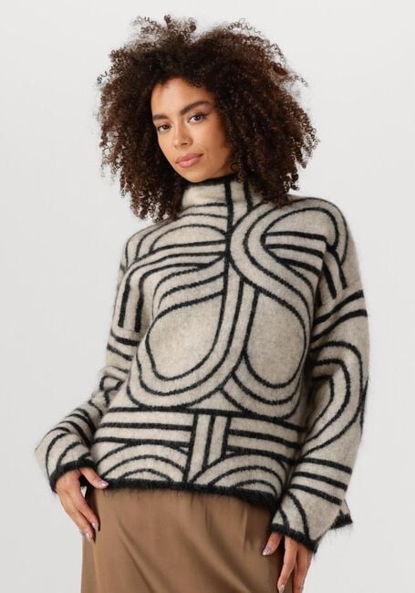 Gebroken wit SECOND FEMALE Trui SIGNA KNIT T-NECK - large