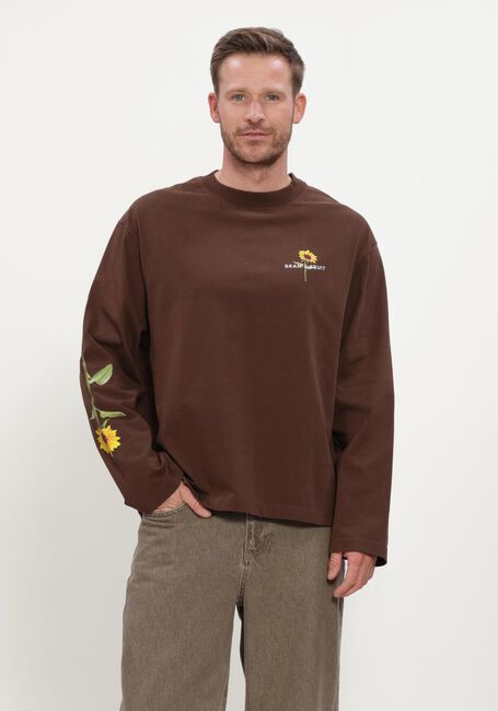 Bruine BRAM'S FRUIT T-shirt SUNFLOWER LONGSLEEVE - large