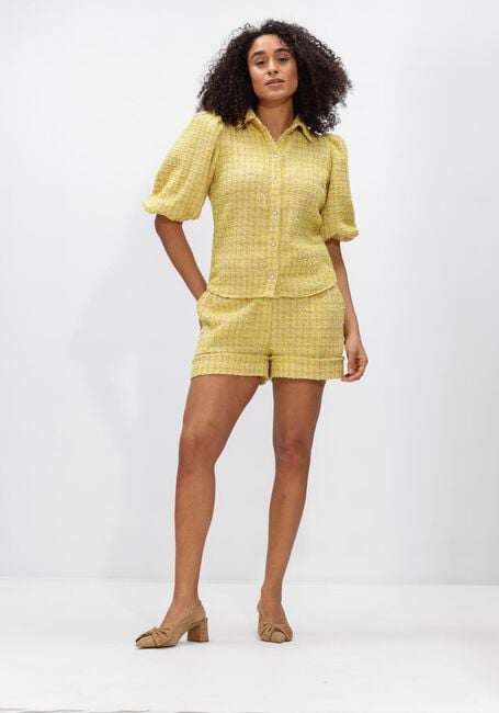 Gele JANICE Blouses LARS TWEED GEEL - large