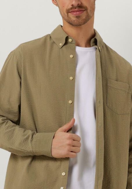 Olijf FORÉT Overshirt BUSH SEERSUCKER SHIRT - large