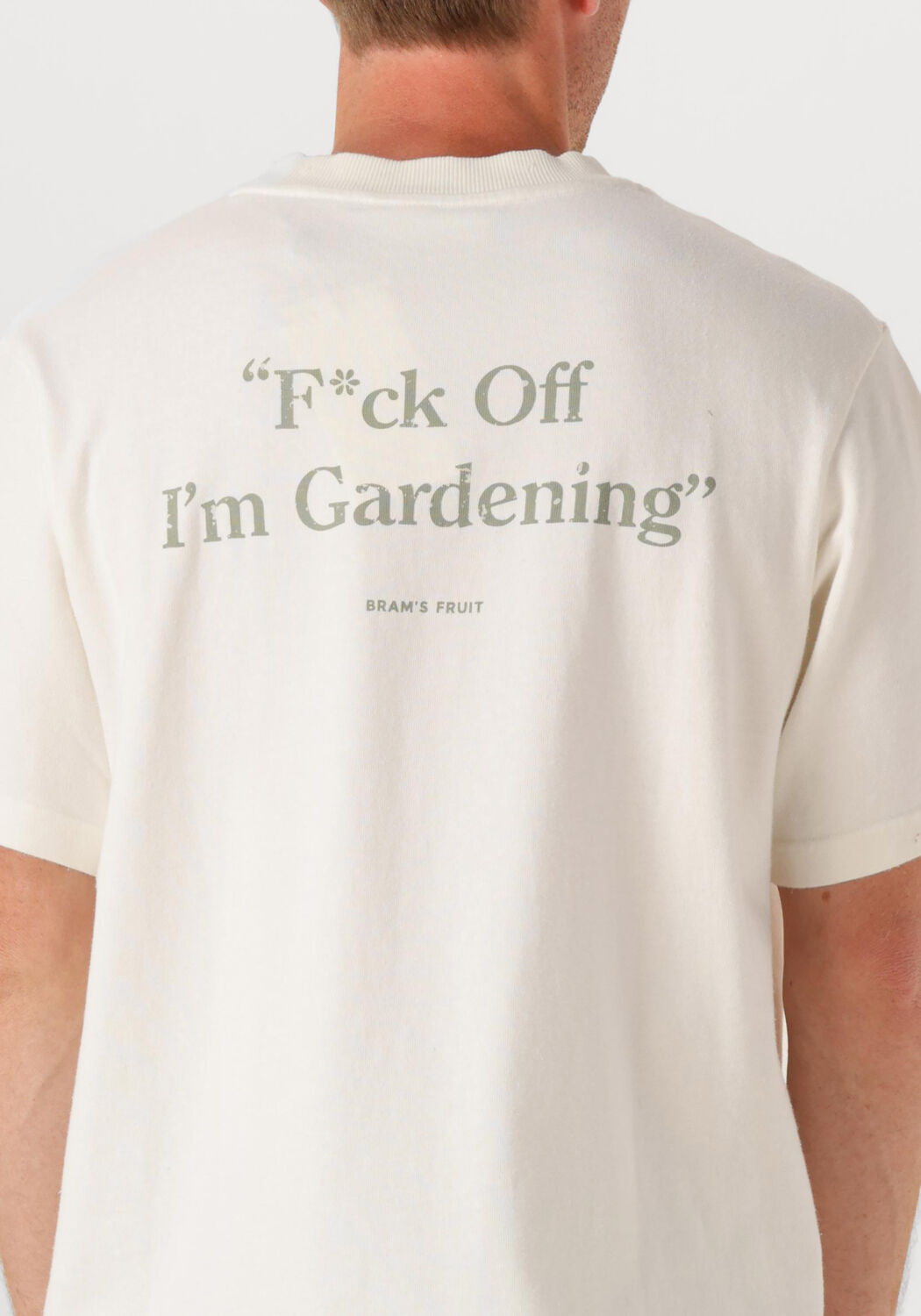Gebroken wit BRAM'S FRUIT T-shirt F*CK OFF TSHIRT - large