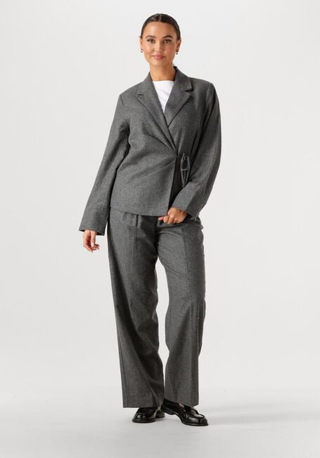 Grijze SECOND FEMALE Blazer MILEA WRAP SHIRT - large