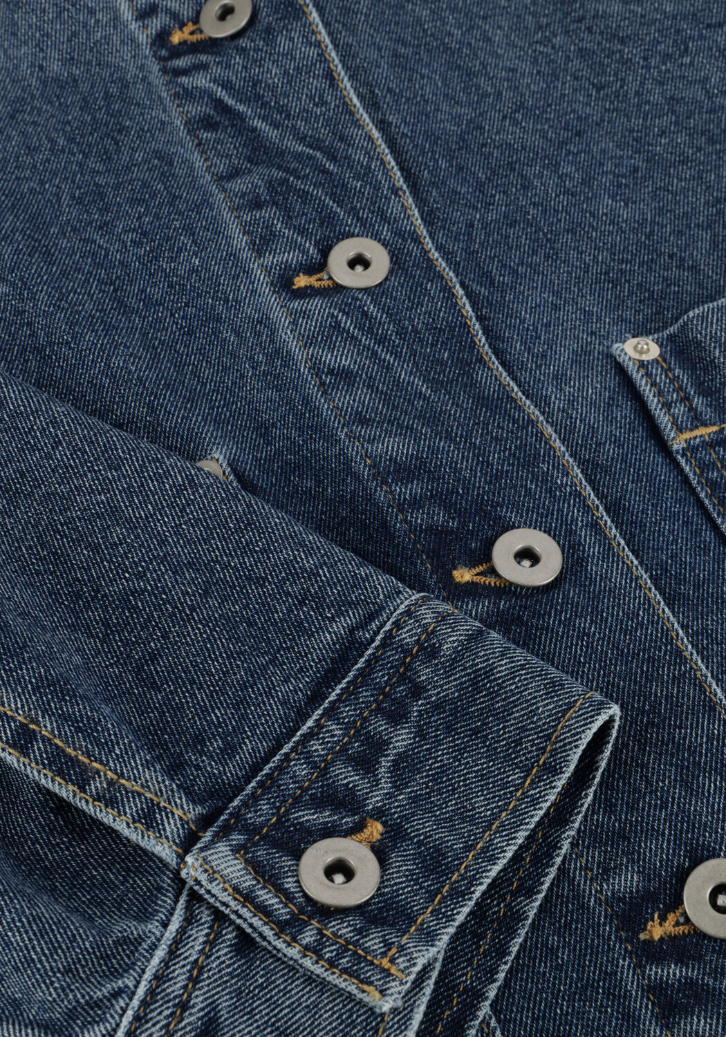 Blauwe OLAF HUSSEIN Spijkerjas MONOGRAM DENIM JACKET - large