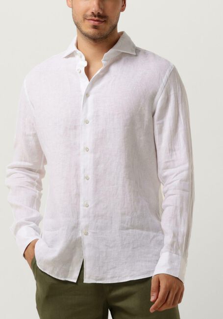 Witte PROFUOMO Klassiek overhemd SHIRT X-CUTAWAY SC LINNEN - large