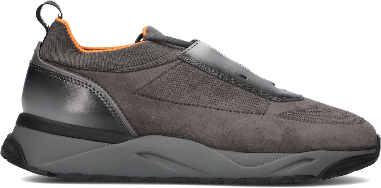 Santoni Lage Sneakers Heren 22042, Maat: 46,5/47, Materiaal: Suède, Kleur: Grijs