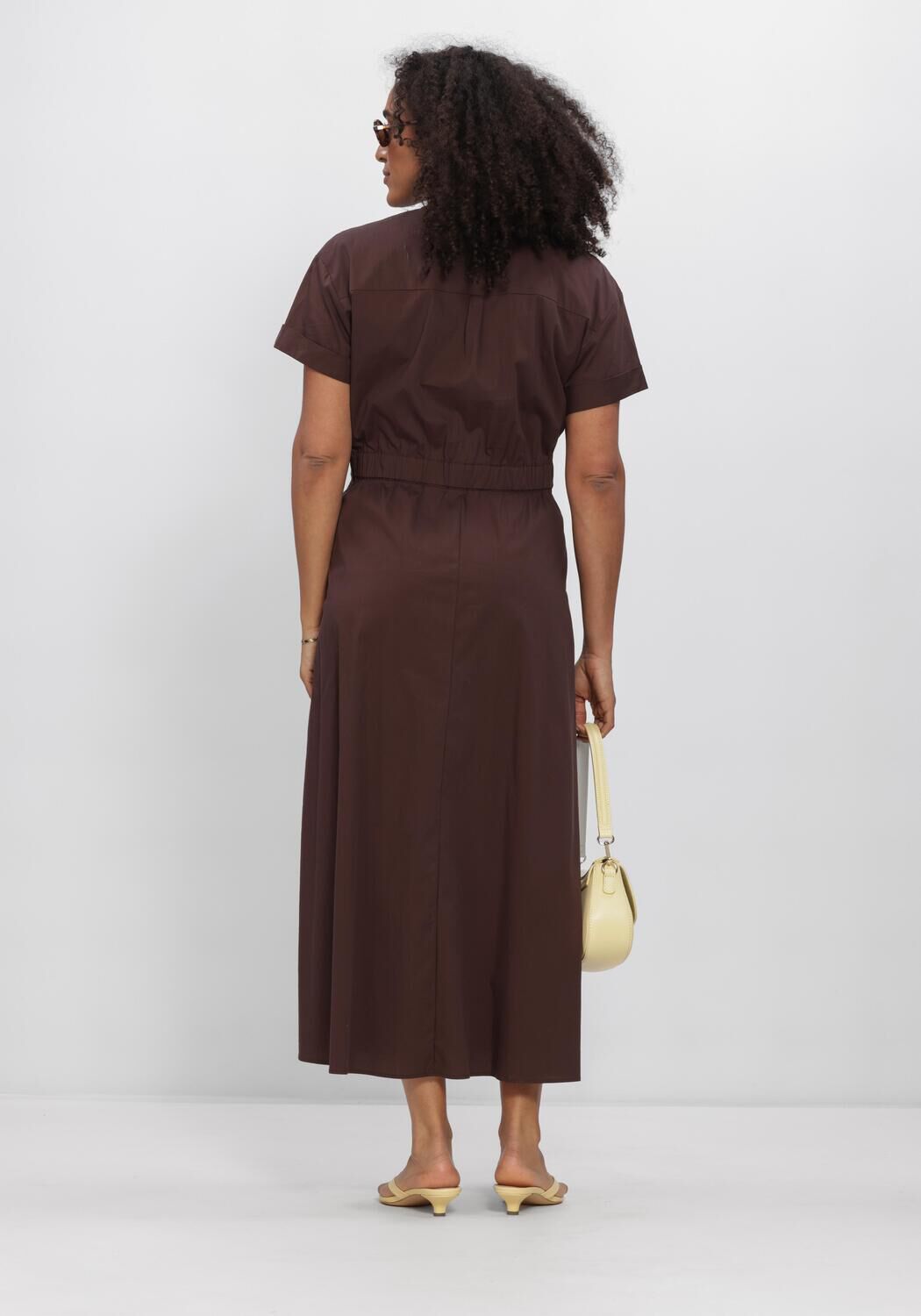Bruine CO'COUTURE Midi jurk ELARACC WRAP SS DRESS - large