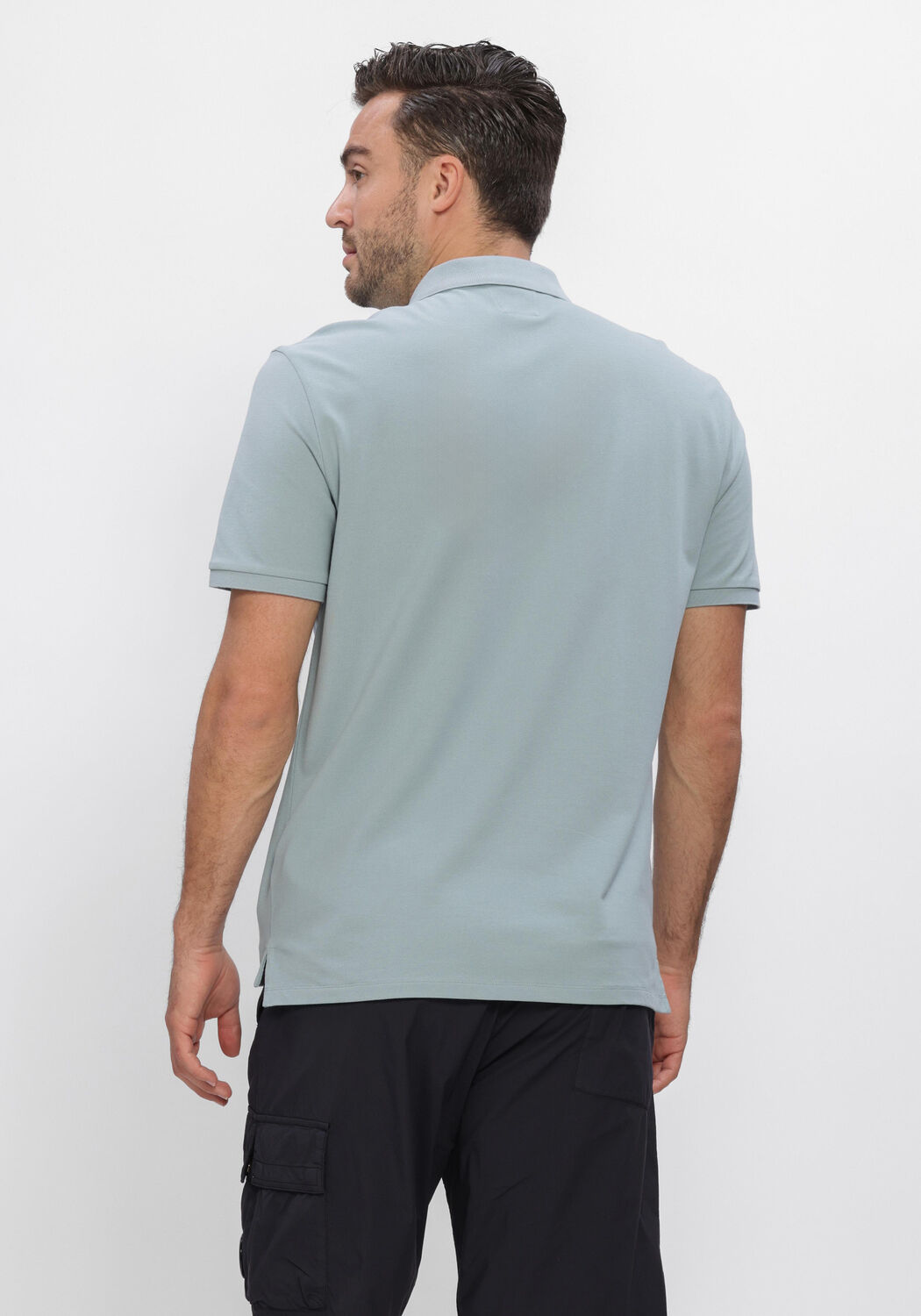 Blauwe CP COMPANY Polo STRETCH PIQUET SHORT SLEEVE POLO - large