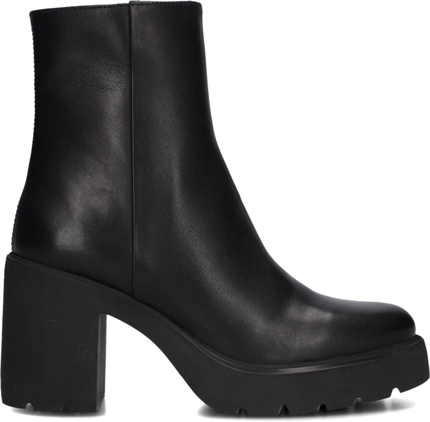 Unisa Enkelboots Dames Khan, Maat: 38, Materiaal: Leer, Kleur: Zwart