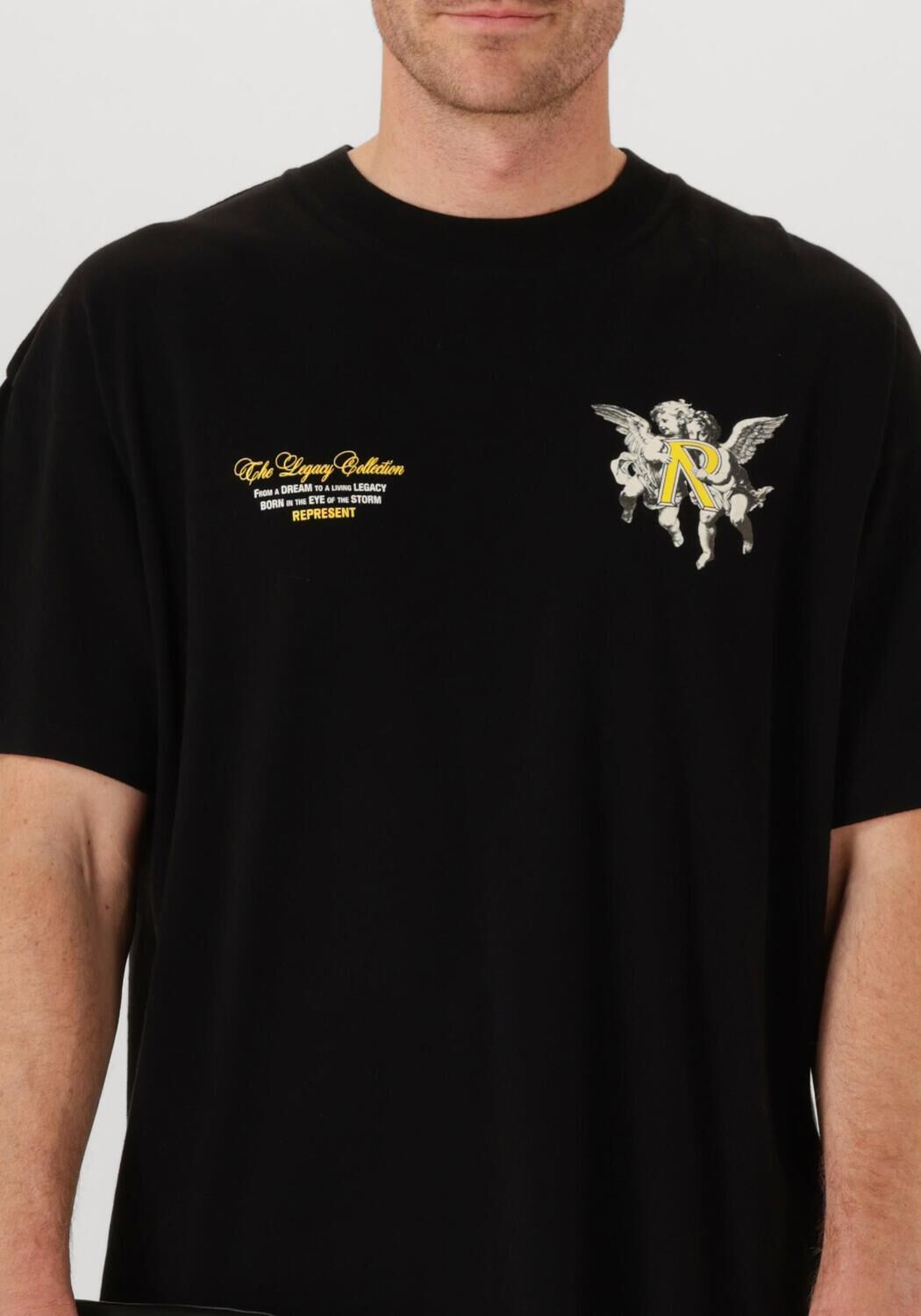 Zwarte REPRESENT T-shirt LEGACY CHERUBS T SHIRT - large