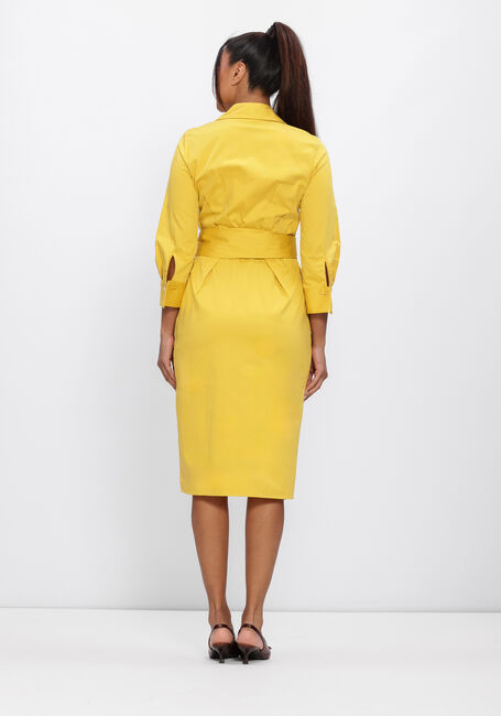 Gele ELISABETTA FRANCHI Midi jurk AB95562E2 - large