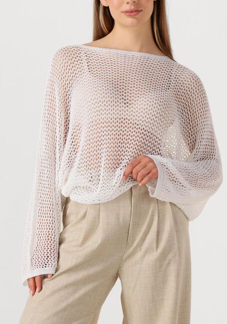 Witte RESORT FINEST Trui CROCHET SWEATER - large