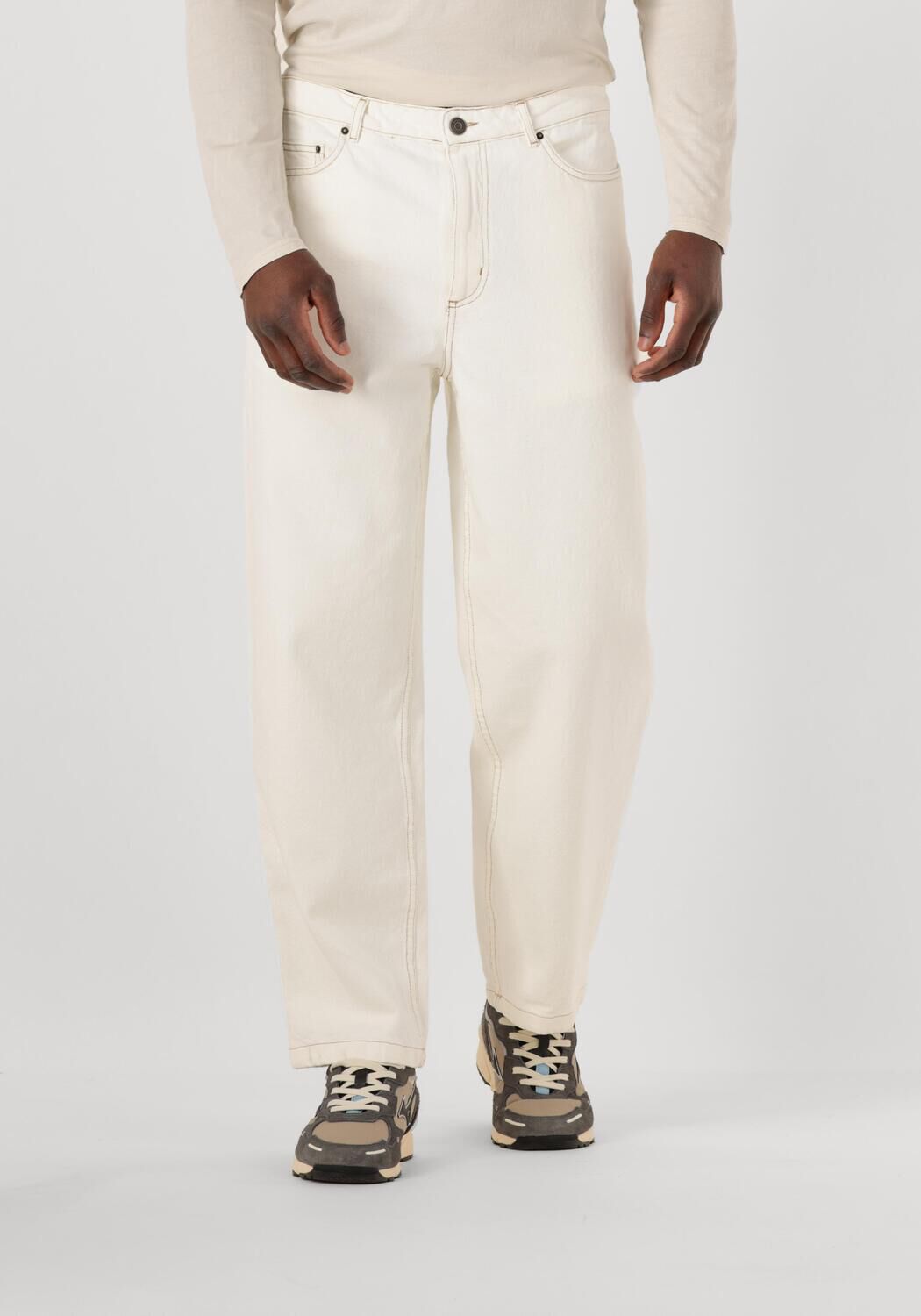 American Vintage Straight Leg Jeans Heren Jozastreet, Maat: 34, Kleur: Ecru afbeelding 1