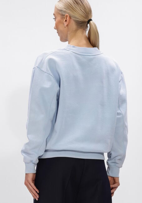 Lichtblauwe OLAF HUSSEIN Sweater ESSENTIAL WASHED CREWNECK - large