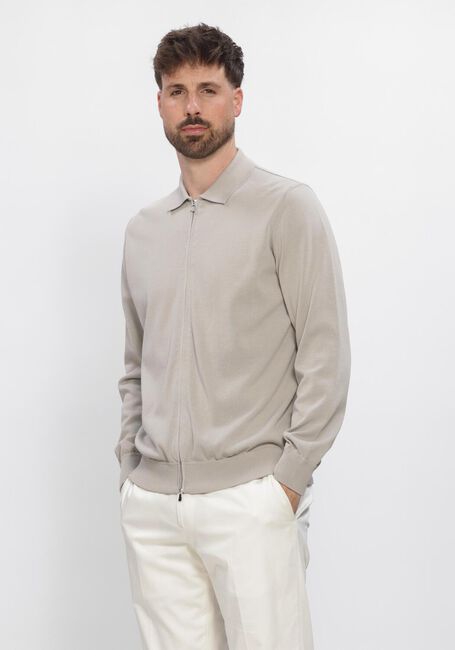 Grijze FILIPPO DE LAURENTIIS Trui FULLZIP COLLO POLO ML - large