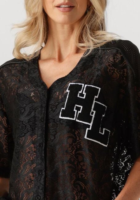 Zwarte HAUTE L'AMITIÉ Top COURT LACE TEE - large