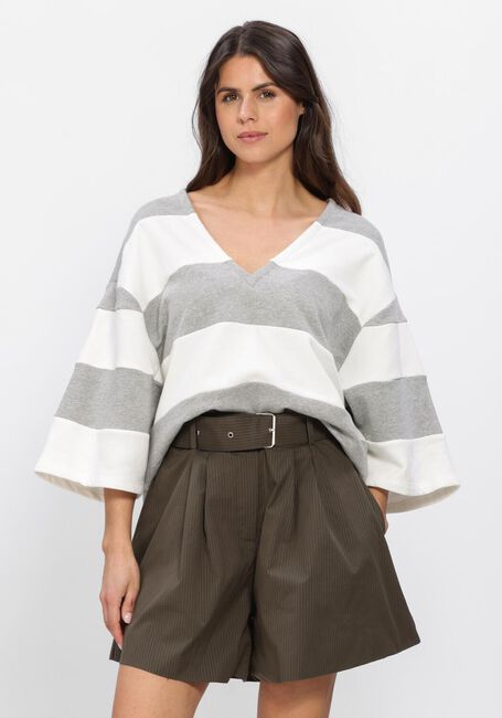 Grijze JOHNY Tops & T-shirts LOUISE TOP V NECK - large