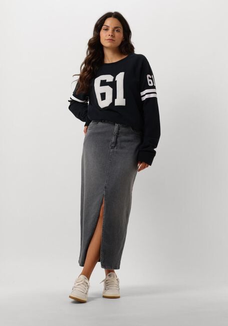 Grijze PENN & INK Midirok 679 SKIRT - large