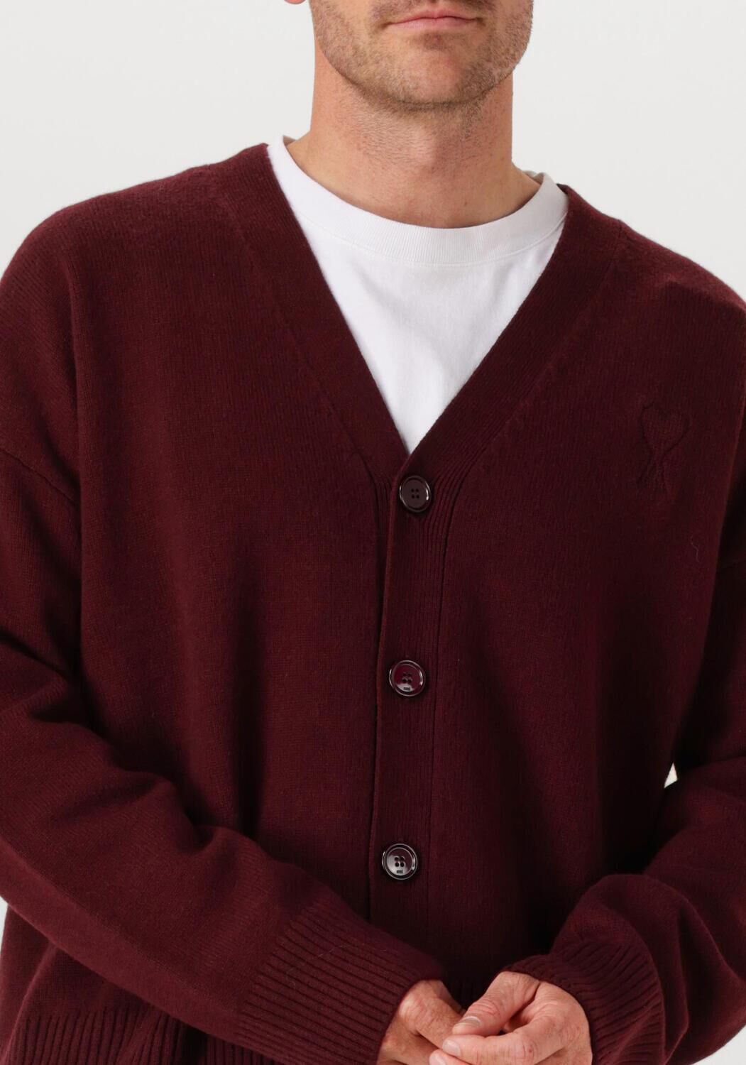 Paarse AMI PARIS Trui ADC CARDIGAN - large